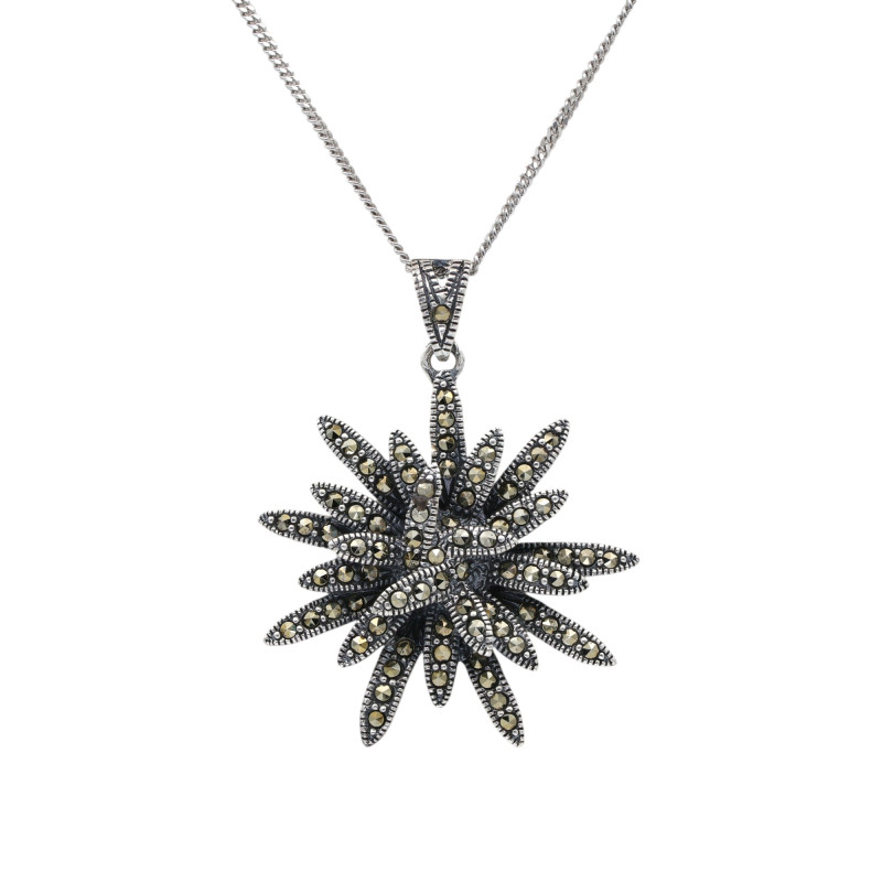 Подвеска из серебра с марказитом