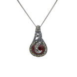 Подвеска из серебра с марказитами