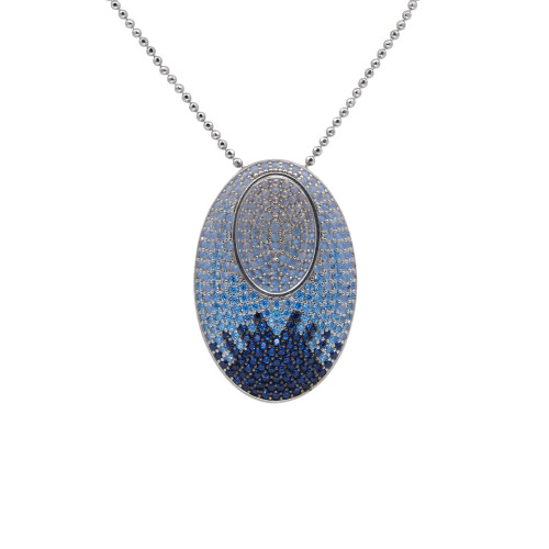 Серебряное колье с кубическим цирконием