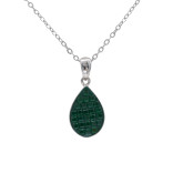 Серебряное колье с изумрудами
