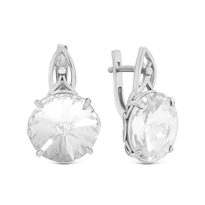 Серьги с ювелирными кристаллами