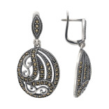 Серебряные серьги с марказитами