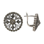 Серьги из серебра с марказитом