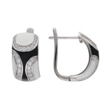 Серьги из серебра с эмалью