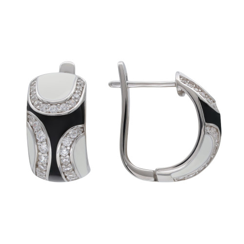 Серьги из серебра с эмалью