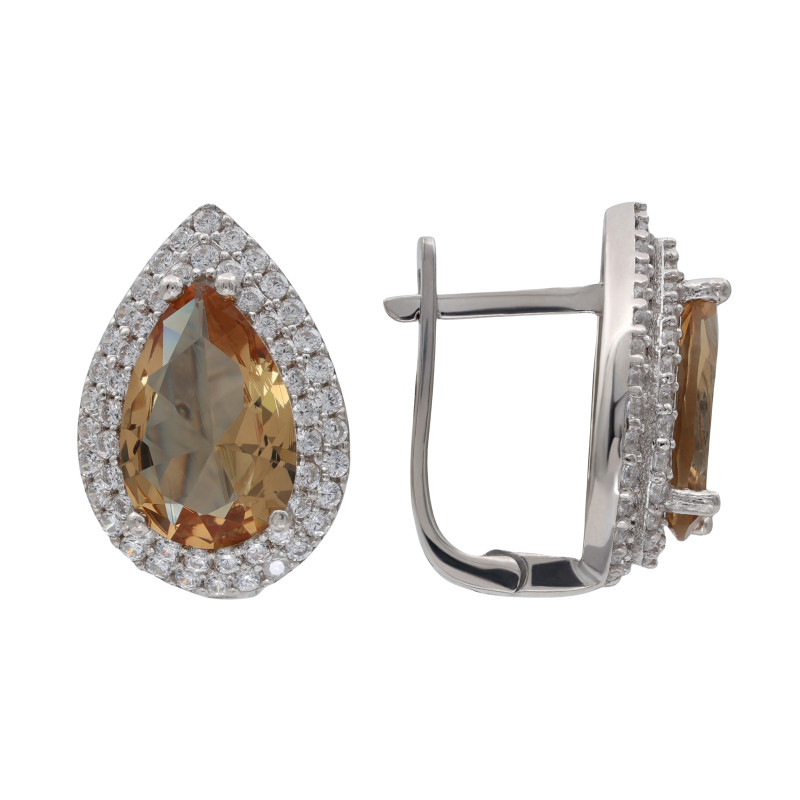 Серебряные серьги с султанитами