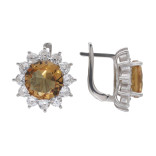 Серебряные серьги с султанитами