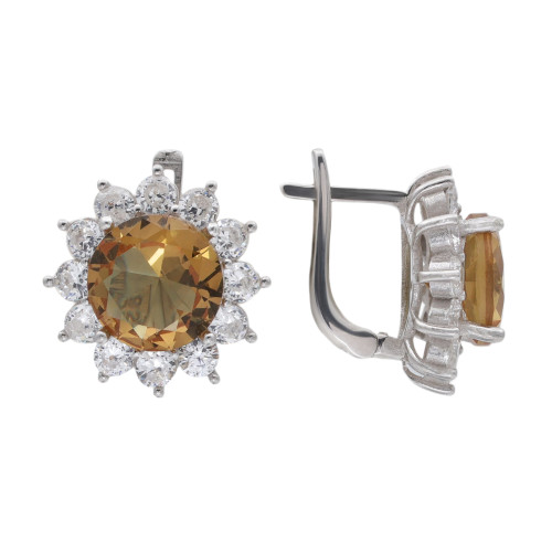 Серебряные серьги с султанитами