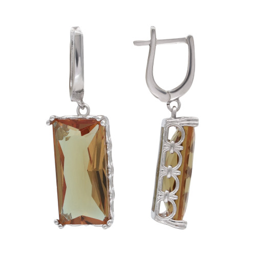 Серьги серебряные с султанитами