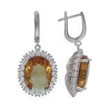 Серебряные серьги с султанитами