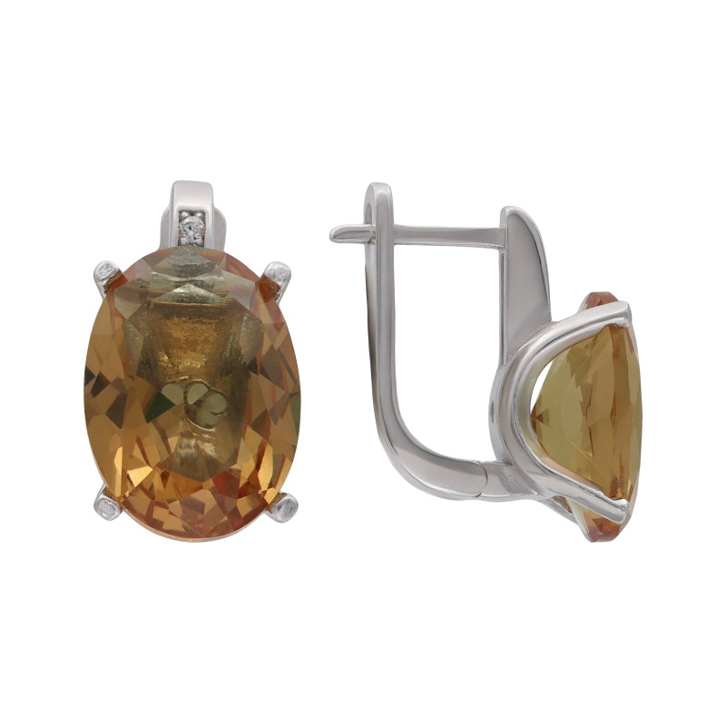 Серьги из серебра с султанитами