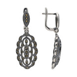 Серебряные серьги с марказитами