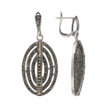 Серьги из серебра с марказитом