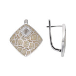 Серебряные серьги с эмалью