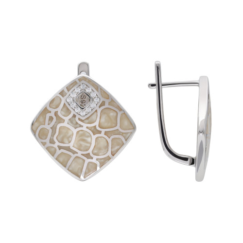 Серебряные серьги с эмалью