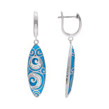 Серебряные серьги с эмалью