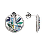 Серебряные серьги с эмалью