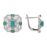 Серьги из серебра с бирюзой