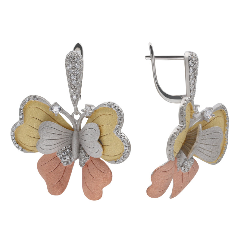 Серьги из серебра с кубическим цирконием