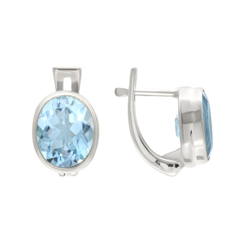 Серебряные серьги с топазами