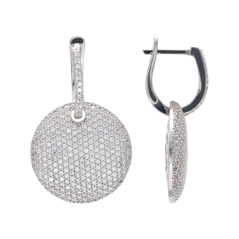 Серьги серебряные с кубическим цирконием