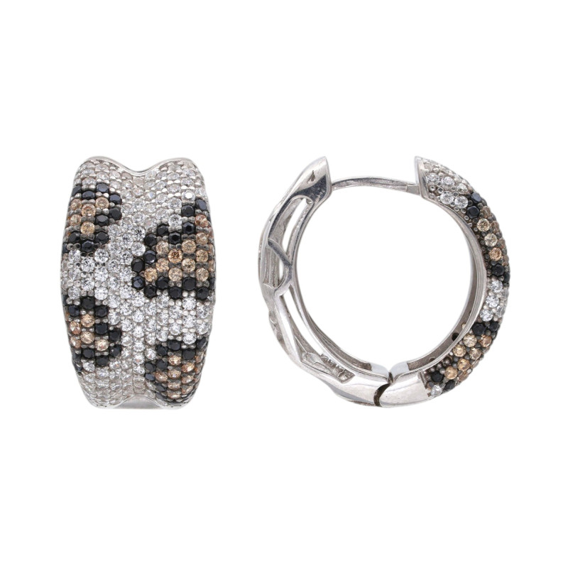 Серьги из серебра с кубическим цирконием