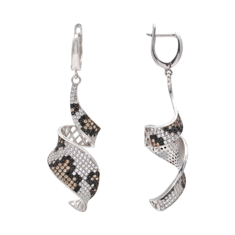 Серьги из серебра с кубическим цирконием