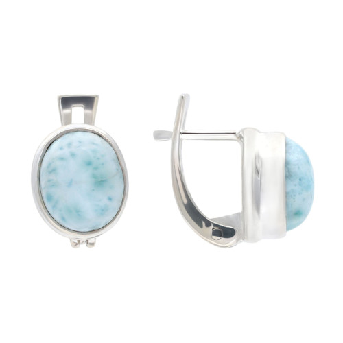 Серебряные серьги с лазуритом