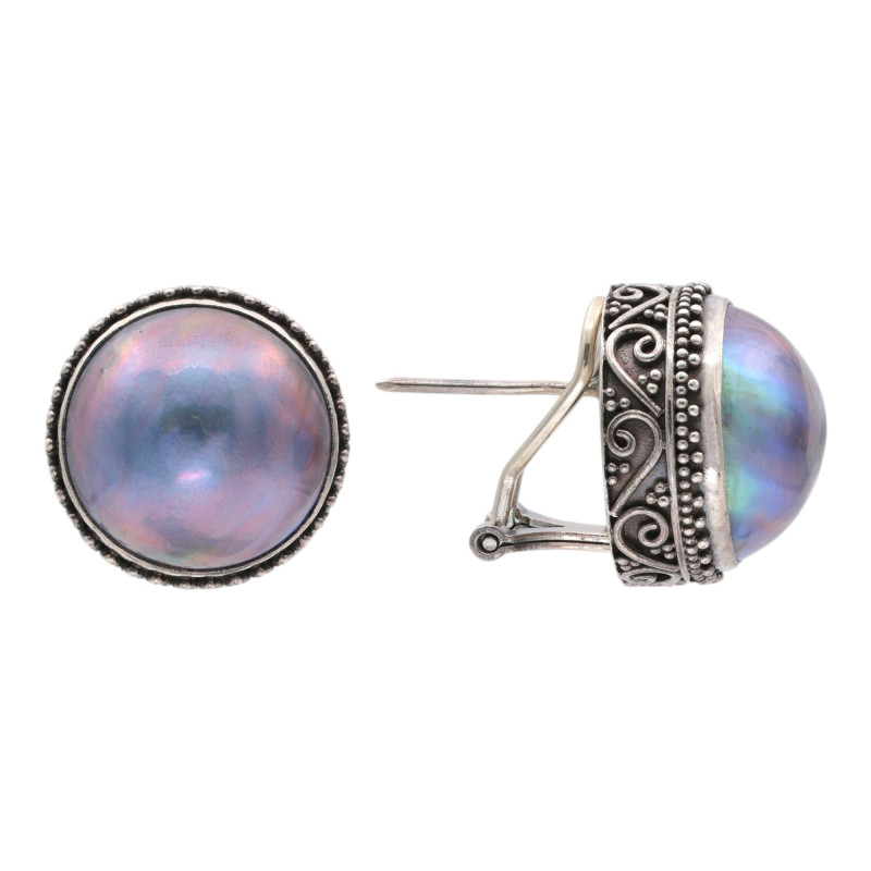 Серебряные серьги с жемчугом