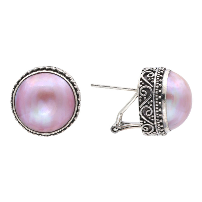 Серебряные серьги с жемчугом