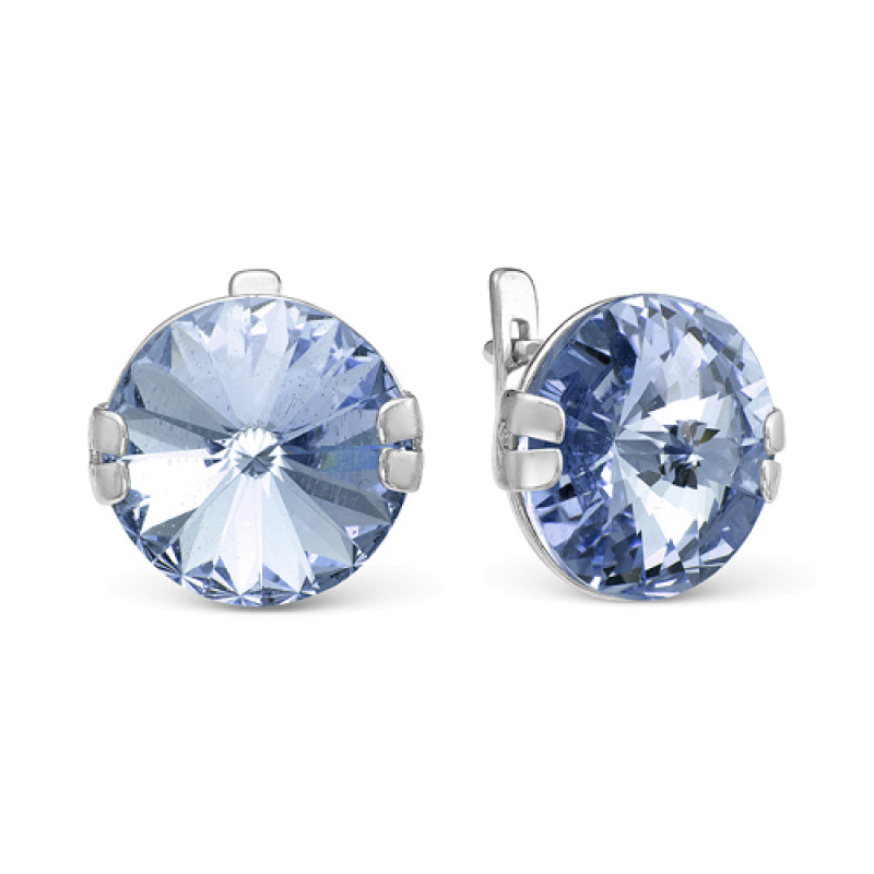 Серьги с ювелирными кристаллами