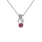 Серебряная подвеска с натуральным рубином