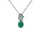 Серебряная подвеска с натуральными изумрудами