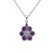 Подвеска с аметистами и кубическим цирконием