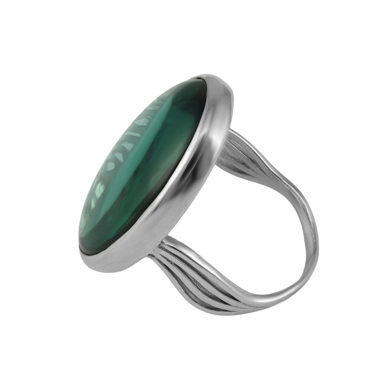 Серебряное кольцо с турмалином