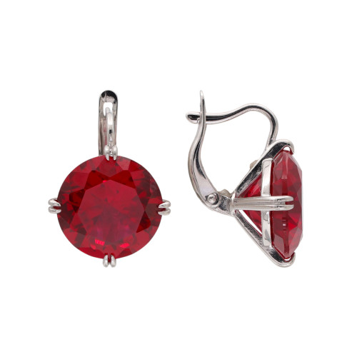Серьги из серебра с бриллианитами
