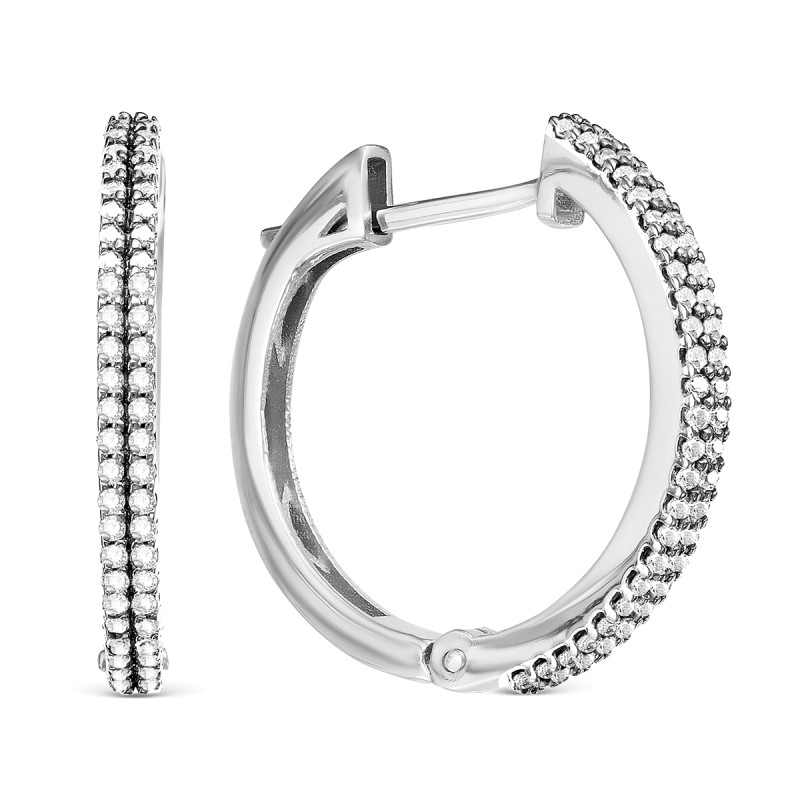 Серьги серебряные с фианитами