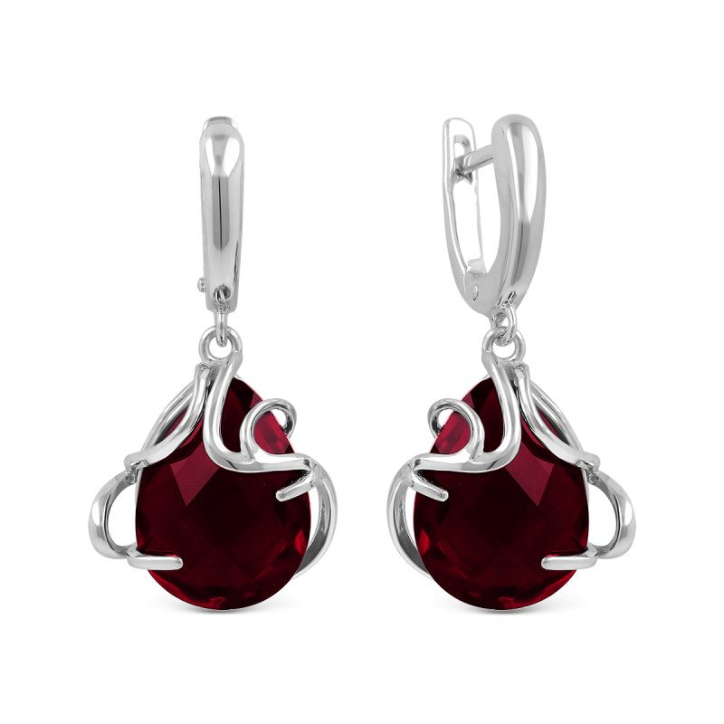 Серьги с плавленным кварцем