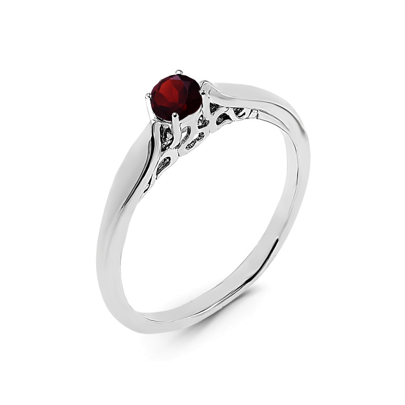 Кольцо с натуральным гранатом