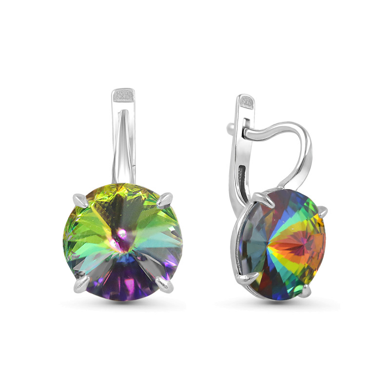 Серьги с ювелирными кристаллами