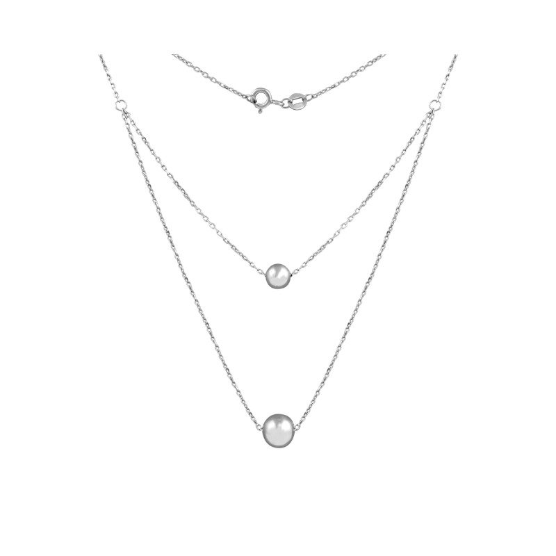 Колье серебряное