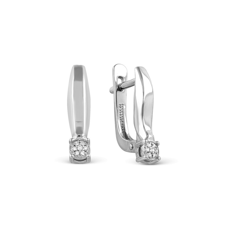 Серьги серебряные с бриллиантами