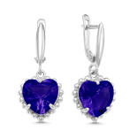 Серьги с плавленным кварцем