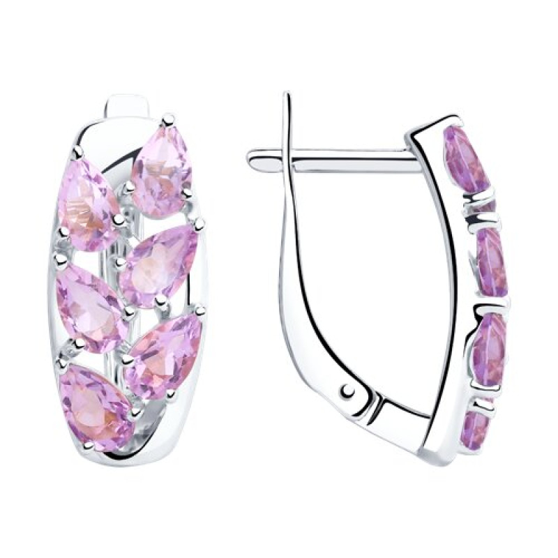 Серьги с аметистами