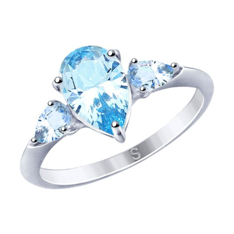 Комплект: серьги, кольцо и подвеска