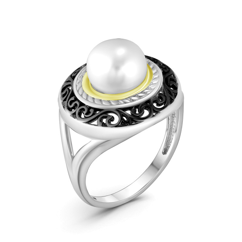 Кольцо с культивированным жемчугом