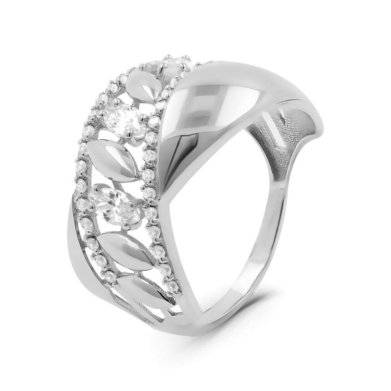 Кольцо с фианитами