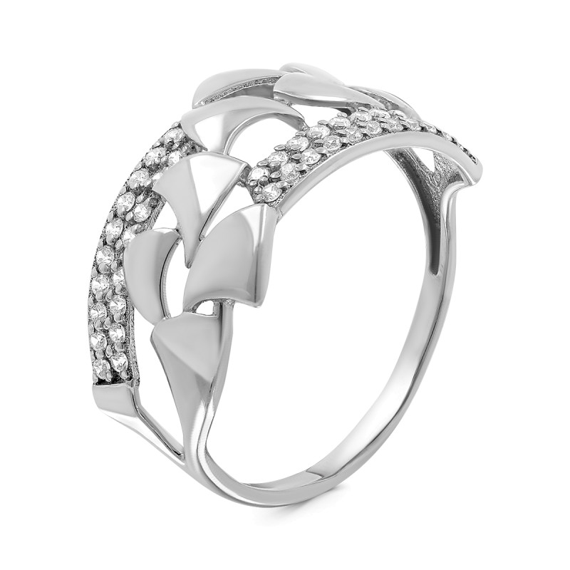 Кольцо с фианитами