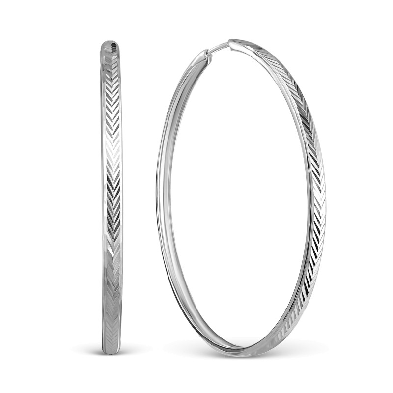 Серьги-кольца серебряные