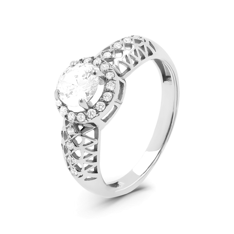 Кольцо с фианитами